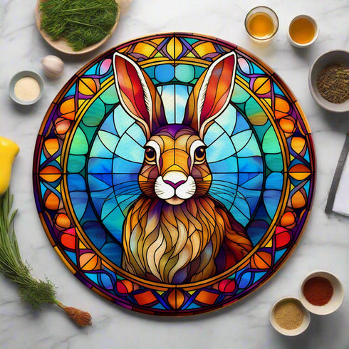 Harry Hare Circular Glass Suncatcher Worktop Saver